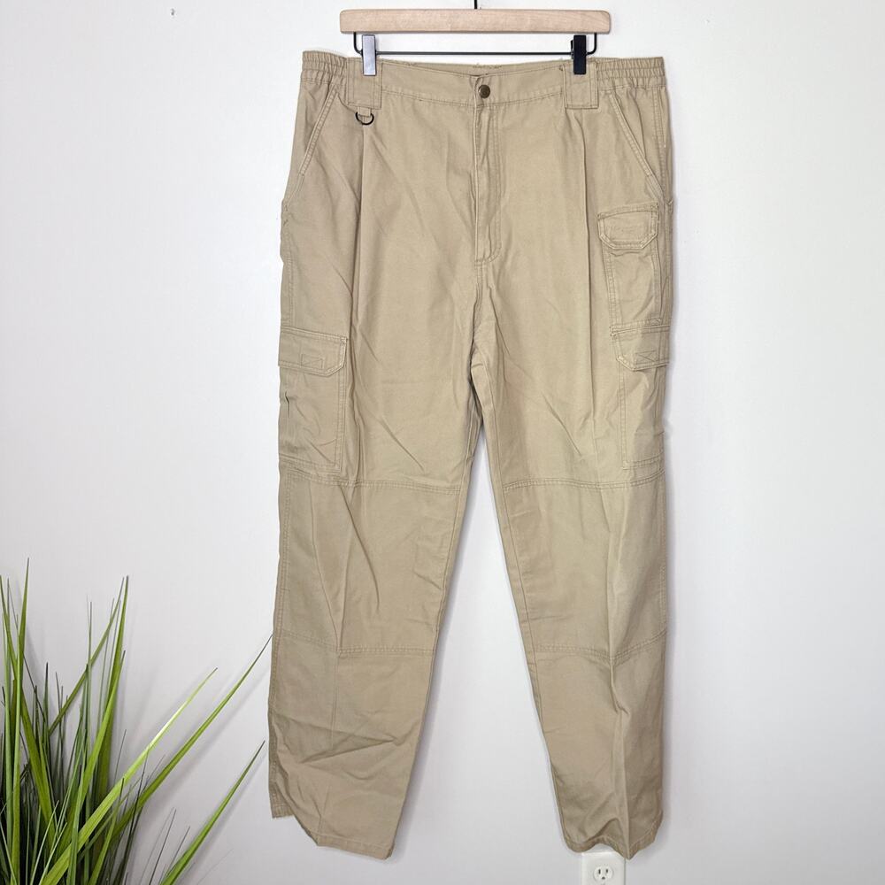 5.11 Tactical Men's Cotton Canvas Pant 38Wx34L in Khaki Regular Fit 7 Pockets